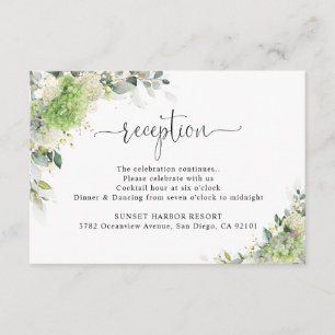Tarjeta de Inclusión de Recepción de Boda con Hort