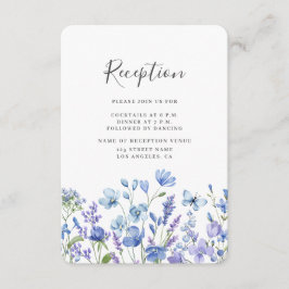 Tarjeta de inclusión de recepción de boda de flor