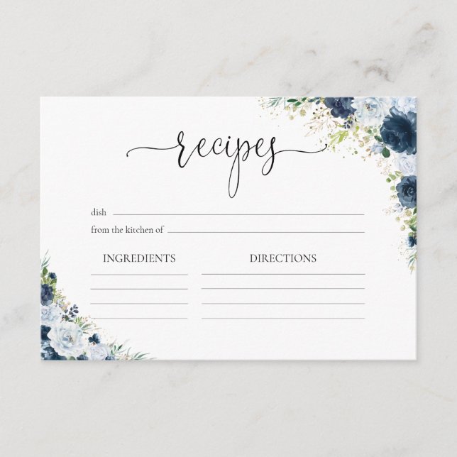 Tarjeta de Inclusión de Recepción de Boda Floral A (Anverso)