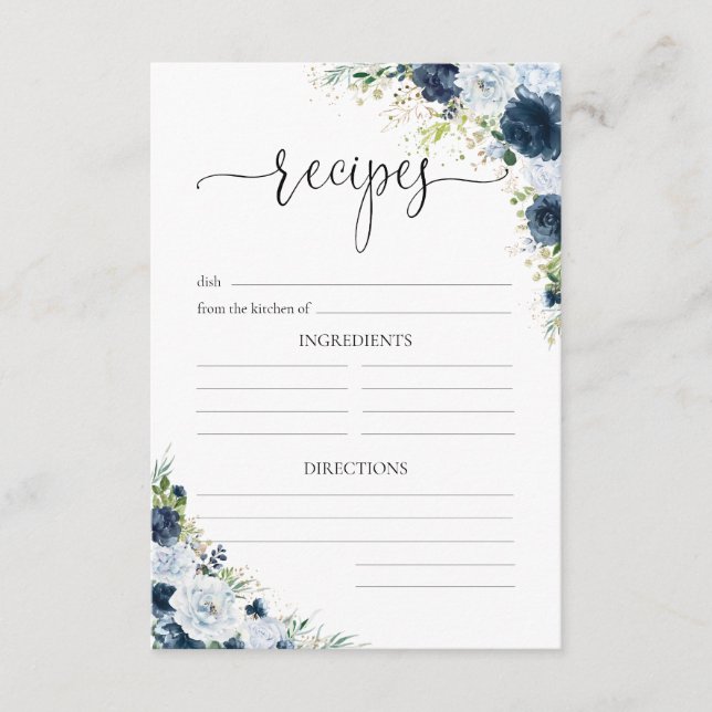 Tarjeta de Inclusión de Recepción de Boda Floral A (Anverso)