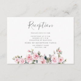 Tarjeta de inclusión de recepción de boda floral r