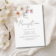 Tarjeta de Inclusión de Recepción de Boda Floral R