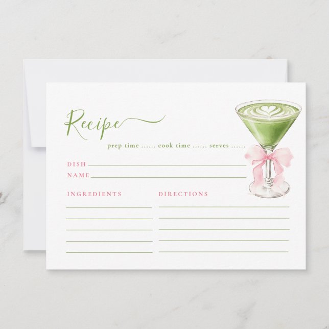 Tarjeta de Inclusión de Receta de Matcha Perfecta (Anverso)