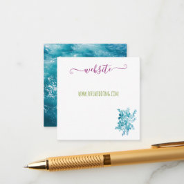 Tarjeta de Inclusión Floral Azul Océano para Boda