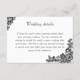 Tarjeta de Inclusión para Boda Elegante con M Pers