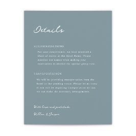 Tarjeta de Inclusión para Boda Pensacola