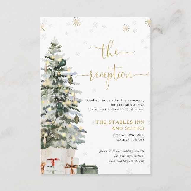 Tarjeta de Inclusión para Recepción de Boda con Ár (Anverso)
