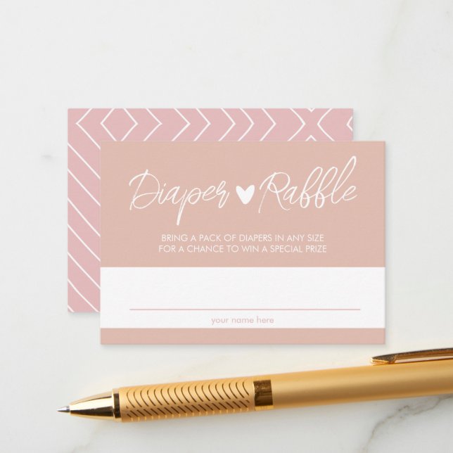 Tarjeta de inclusión para sorteo de pañales Boho B (Anverso/Reverso In Situ)