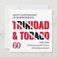 Tarjeta de independencia de 60 años de TRINIDAD