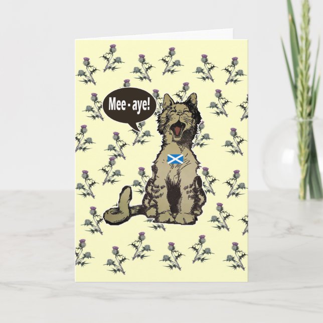 Tarjeta de independencia para gatos de Escocia (Anverso)