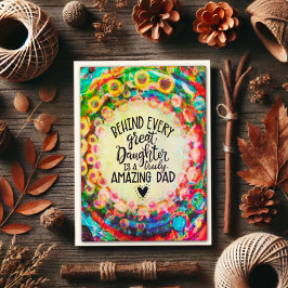 Tarjeta de inespiritualidad de papá de hija modern