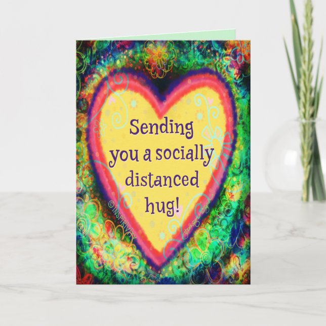 Tarjeta de inespiritualidad "te envía un abrazo" (Anverso)