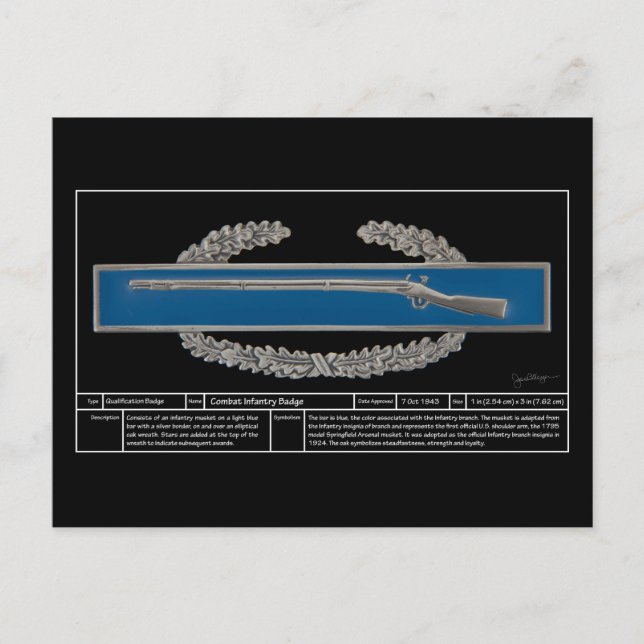 Tarjeta de infantería de combate técnica (Anverso)