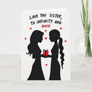 Tarjeta de Infinito para Hermana que Ama