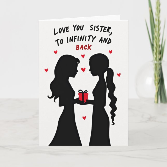 Tarjeta de Infinito para Hermana que Ama (Anverso)