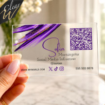 Tarjeta de Influencer de Redes Sociales con Pincel