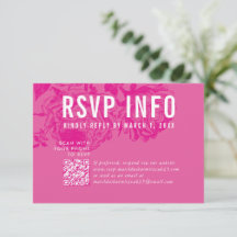 TARJETA DE INFO RSVP bonito floral moderno codigo