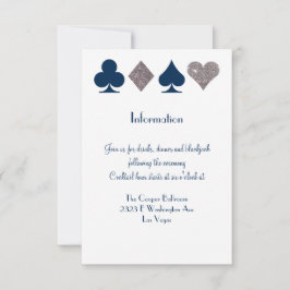 Tarjeta de información adicional de la Boda de la 