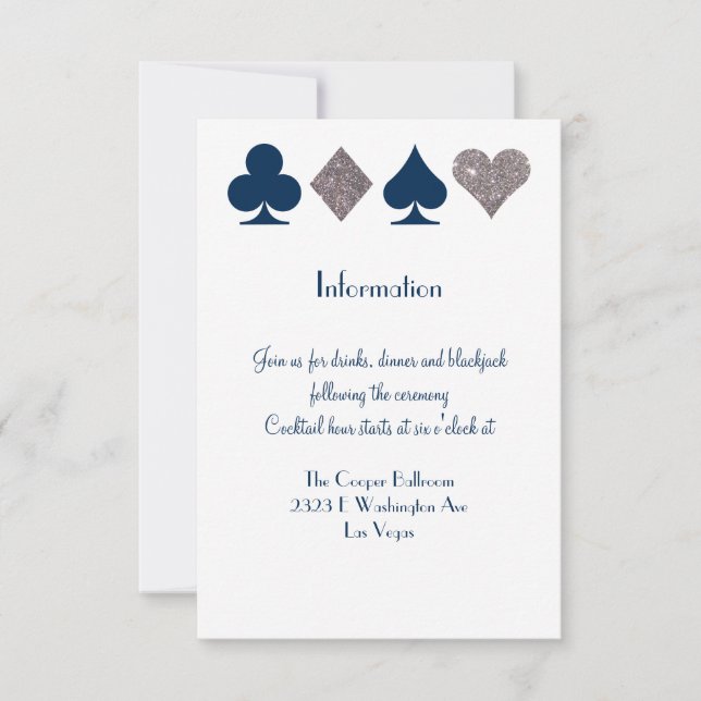 Tarjeta de información adicional de la Boda de la  (Anverso)