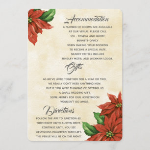Tarjeta de información adicional de Poinsettia Vin
