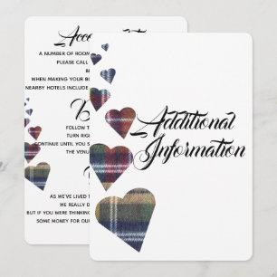 Tarjeta de información adicional de Tartan