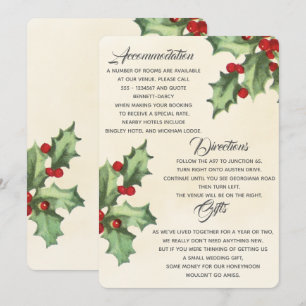 Tarjeta de información adicional de Vintage Holly