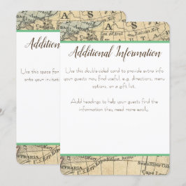 Tarjeta de información adicional del mapa antiguo