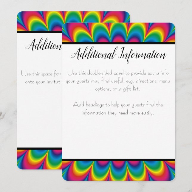 Tarjeta de información adicional para el tinte psi (Anverso / Reverso)