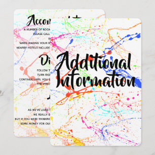 Tarjeta de Información Adicional Salpicada