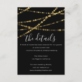 Tarjeta de Información Adjunta Detalles de Boda Go