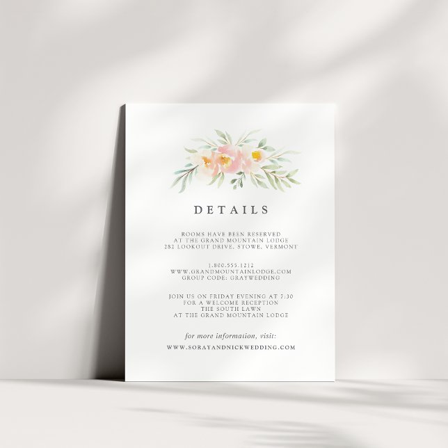 Tarjeta de información Airy Floral para huéspedes (Subido por el creador)