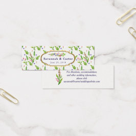 Tarjeta de información Boda de las flores de veran