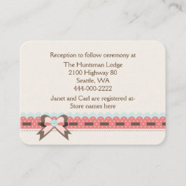 Tarjeta de información Boda de Moda de marfil de b