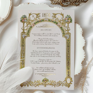 Tarjeta de información Boda Elegancia Real Victori