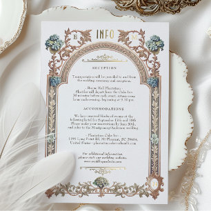 Tarjeta de información Boda Elegancia Real Victori