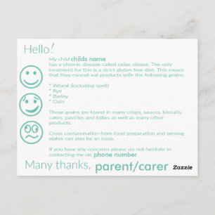 Tarjeta de información Celial