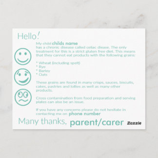 Tarjeta de información Celial