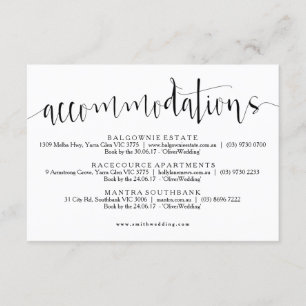 Tarjeta de información de alojamiento rústico