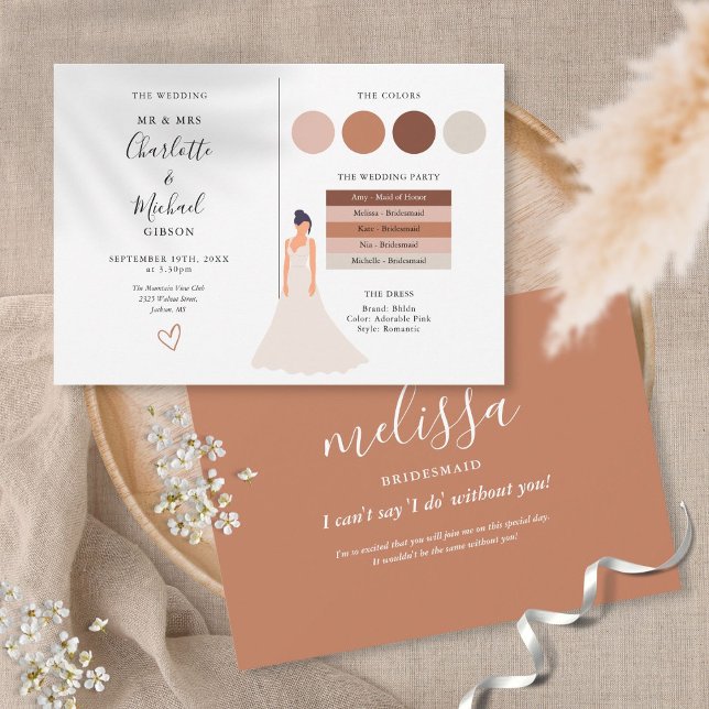 Tarjeta de información de boda con guión de firma  (Subido por el creador)