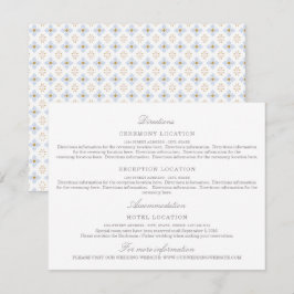 Tarjeta de Información de Boda con Peonías Moderna