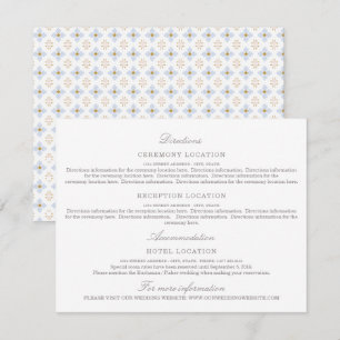 Tarjeta de Información de Boda con Peonías Moderna