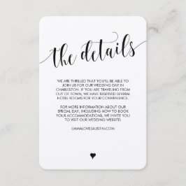 Tarjeta de información de Boda ruso