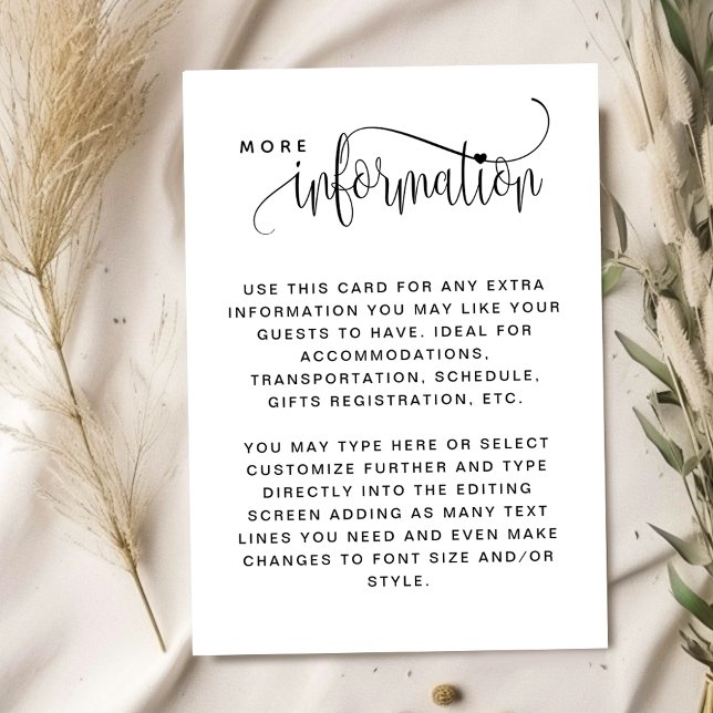 Tarjeta de información de boda rústica Kraft (Subido por el creador)