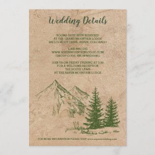 Tarjeta de información de Bodas de montaña rusa