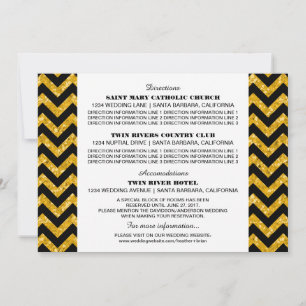 Tarjeta de información de brillo Chevron amarillo