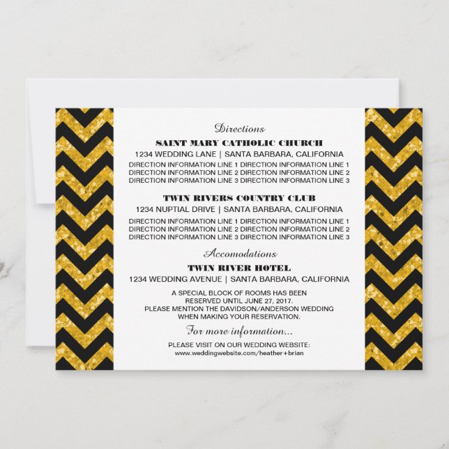 Tarjeta de información de brillo Chevron amarillo (Anverso)