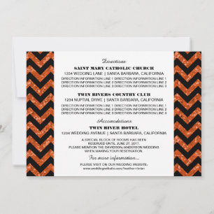 Tarjeta de información de brillo Chevron naranja