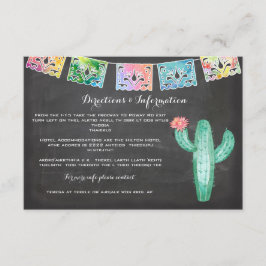 Tarjeta de información de cactus de color de agua 