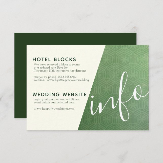 Tarjeta de información de Ciudad de Esmeralda (Anverso / Reverso)