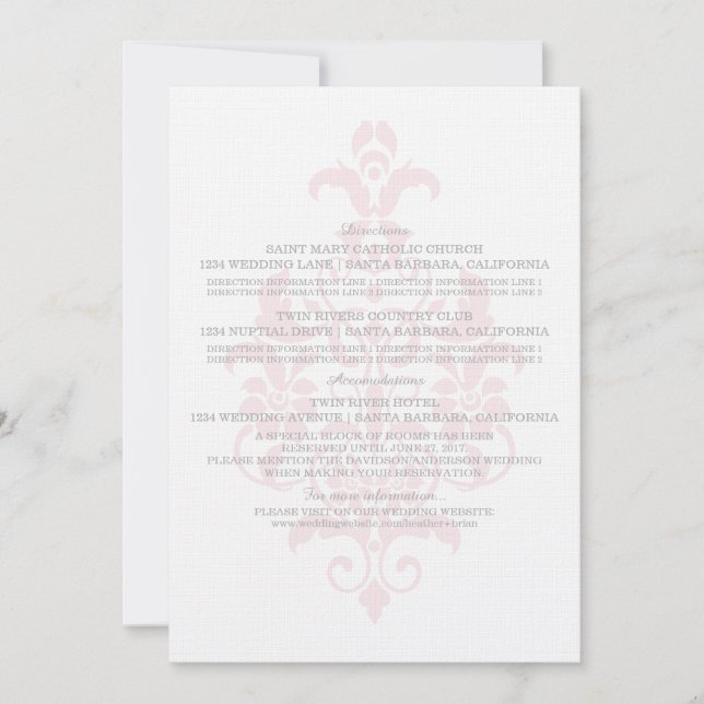 Tarjeta de información de Damasco Rosado (Anverso)